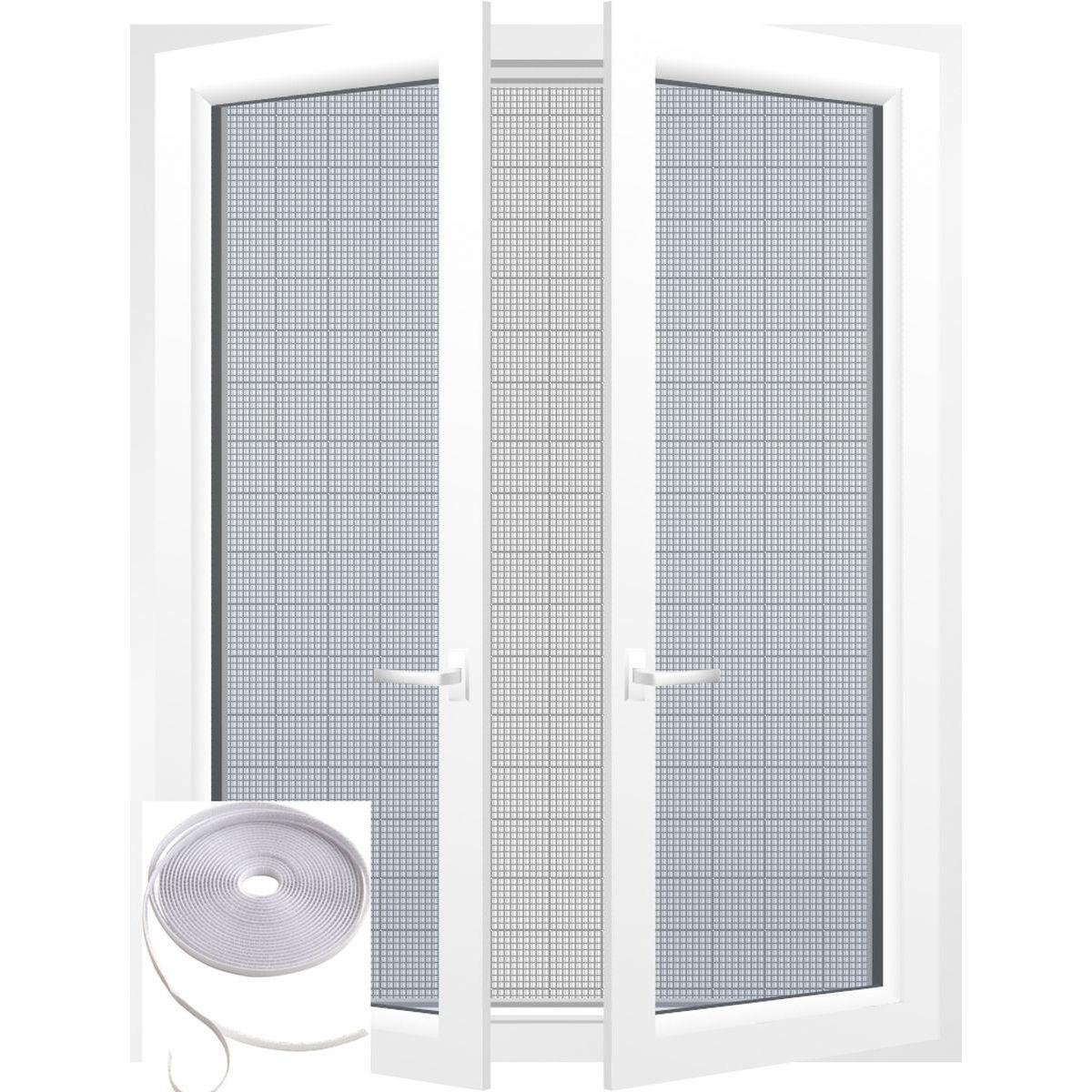 KIT MOUSTIQUAIRE 170X180CM  BANDE DE FIXATION 7M X 0.7CM BL