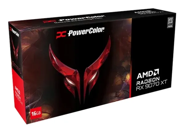 PowerColor Red Devil Radeon RX 9070 XT - Grafikkort - Radeon RX 9070 XT - 16 GB GDDR6 - PCIe 5.0 x16 - HDMI, 3 x DisplayPort