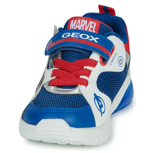Geox - J CIBERDRON BOY - Bleu / Rouge / Blanc
