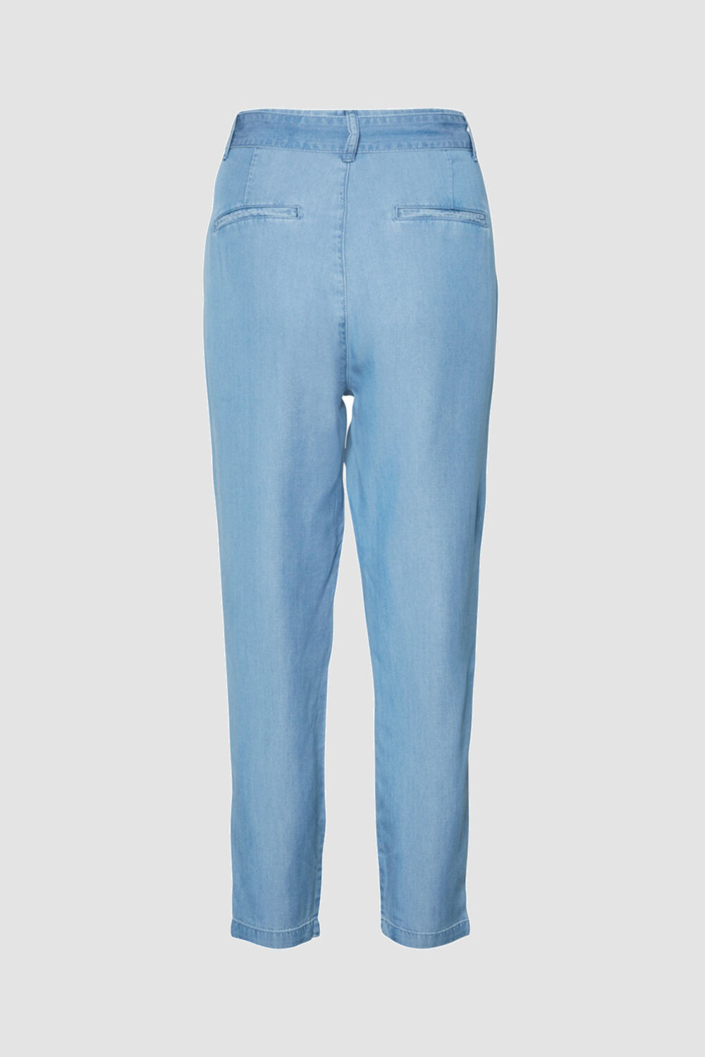 Calça de cano alto TENCEL™ com cinto - Azul