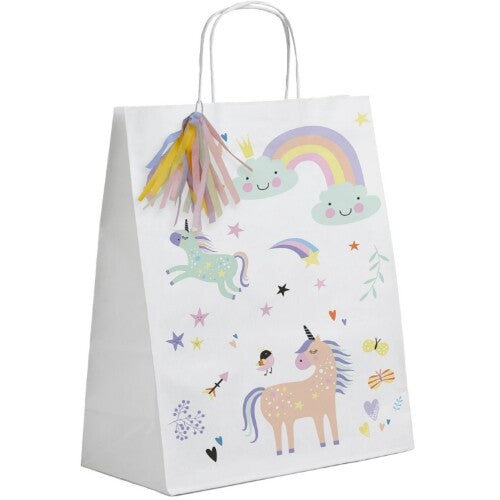 Feesttasjes eenhoorns en regenbogen - 6st