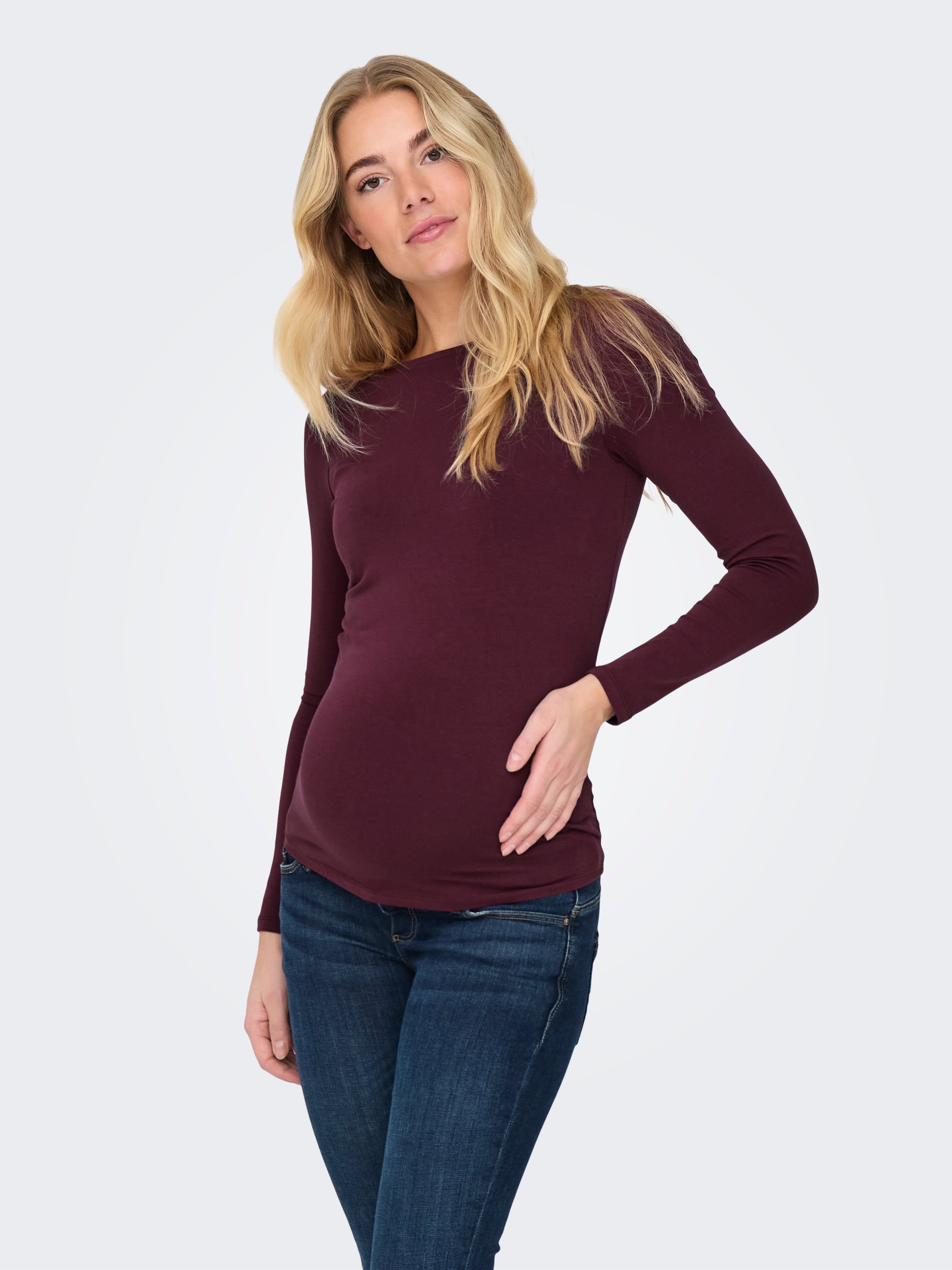 OLMLIVE Top Burgundy
