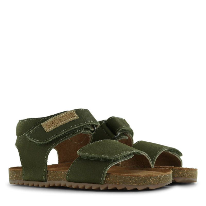 Shoesme groene sandaal met brede band Leer | Uni schoenen