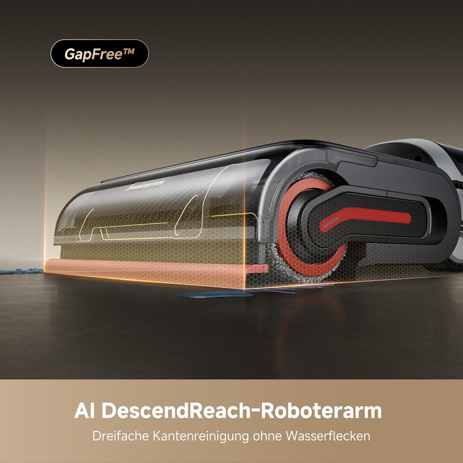 dreame H15 Pro Heat Nass- und Trockensauger, 85° C Wasser, GapFree AI-Roboterarm, RGB-Erkennung, 22.000 Pa Saugleistung, Haarentwirrung, 100° C Bürstenreinigung, 5 Min. 90° C Trocknung, App-Steuerung