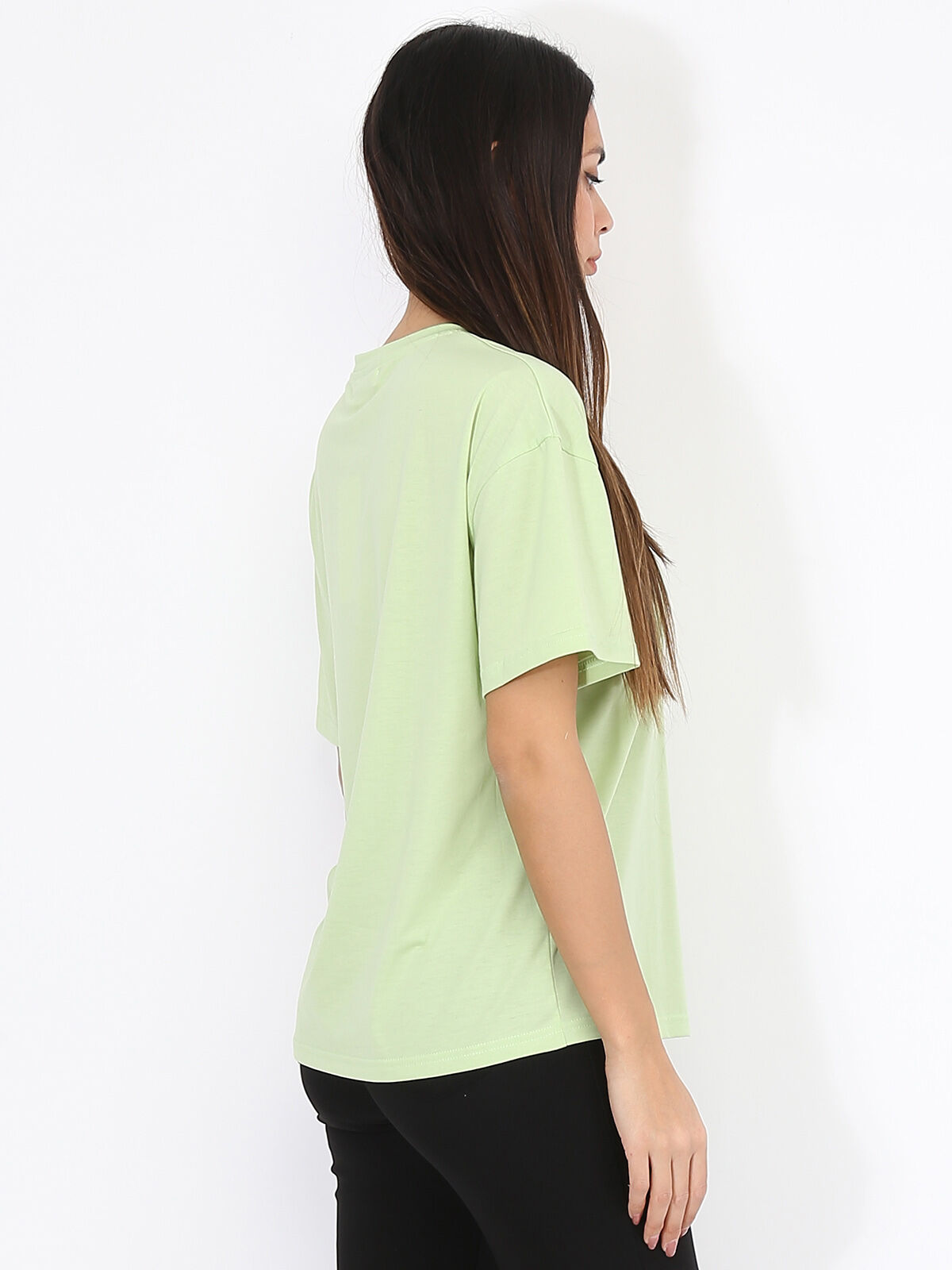 T-shirt en coton- Vert clair
