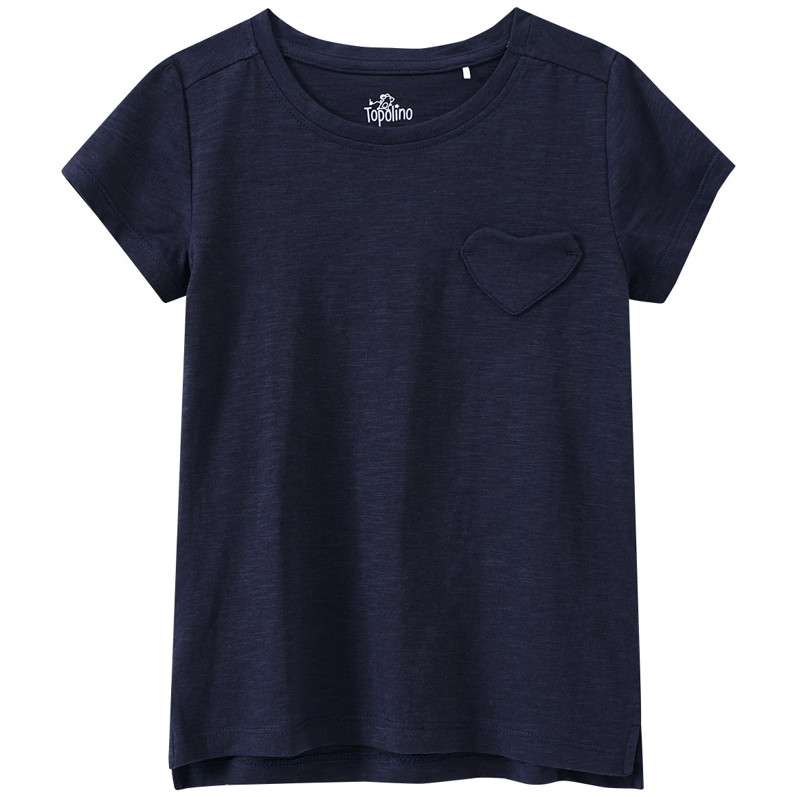Topolino Mädchen T-Shirt mit Herz-Tasche dunkelblau
