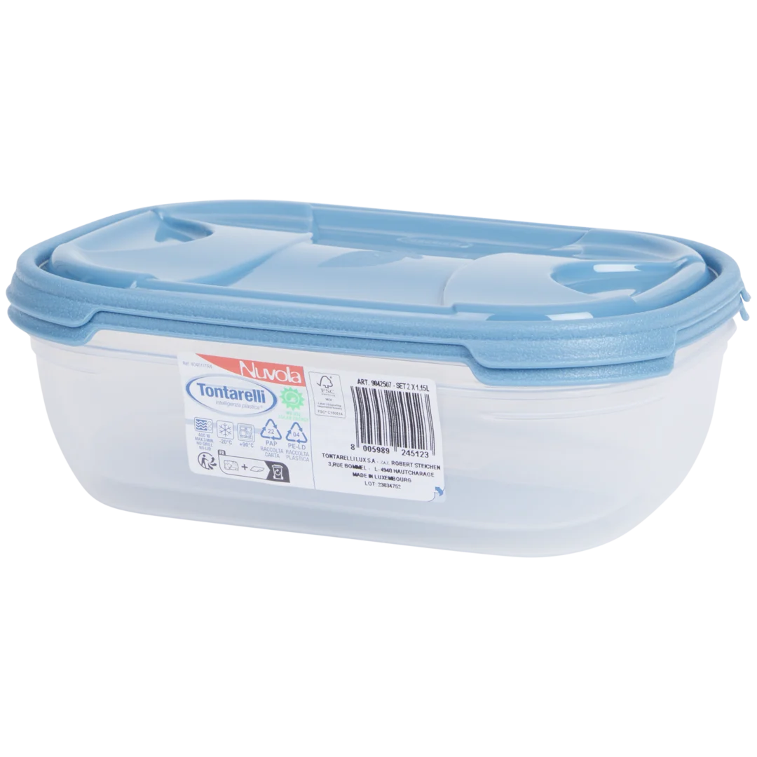 Tontarelli vershouddozen 1,15 liter | 2 stuks | diverse kleuren