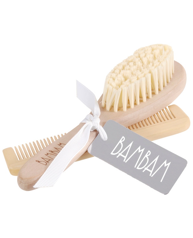BamBam giftbag borstel, kam naturel