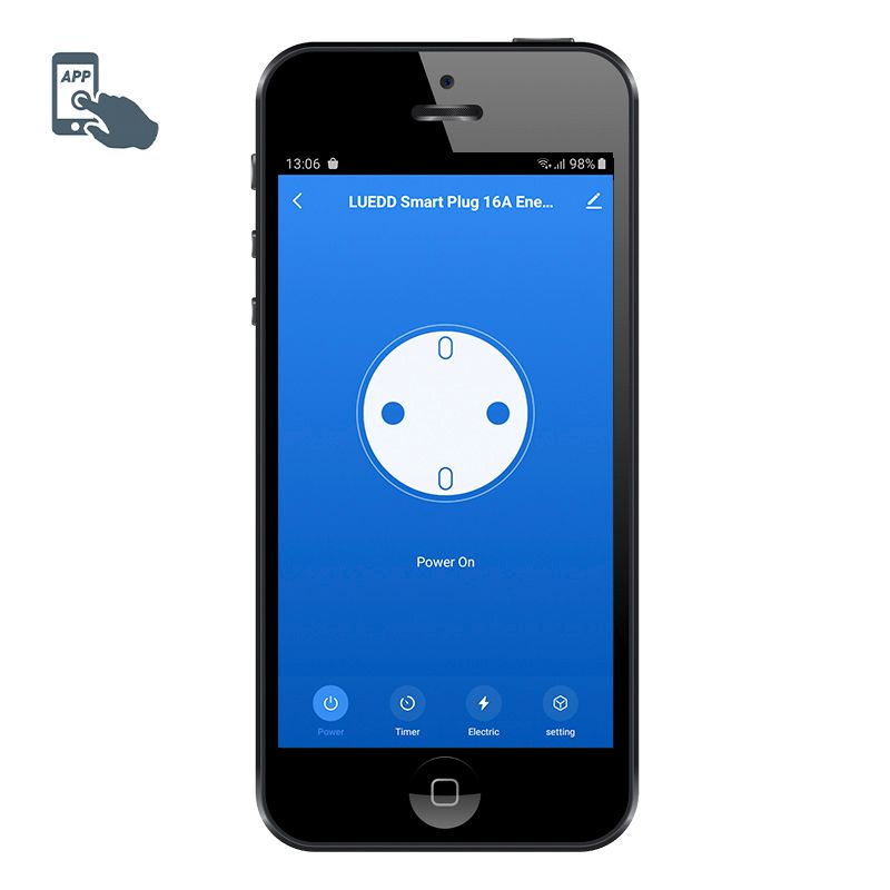 Smart EU stekker met energiemeter en timer