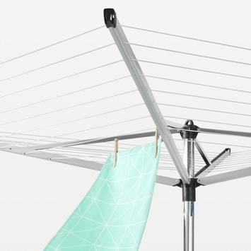 Brabantia Topspinner Droogmolen - met Metalen Grondanker - 50 m - Metallic Grey