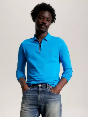 Polo de manga comprida Global Stripe Zip Slim Fit