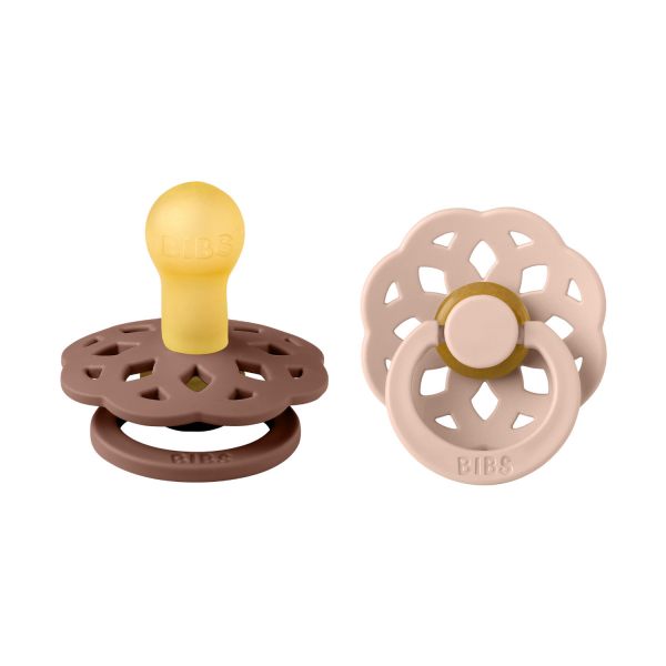 BiBs Boheme Fopspeen Woodchuck / Blush 0-6 Mnd 2 Stuks