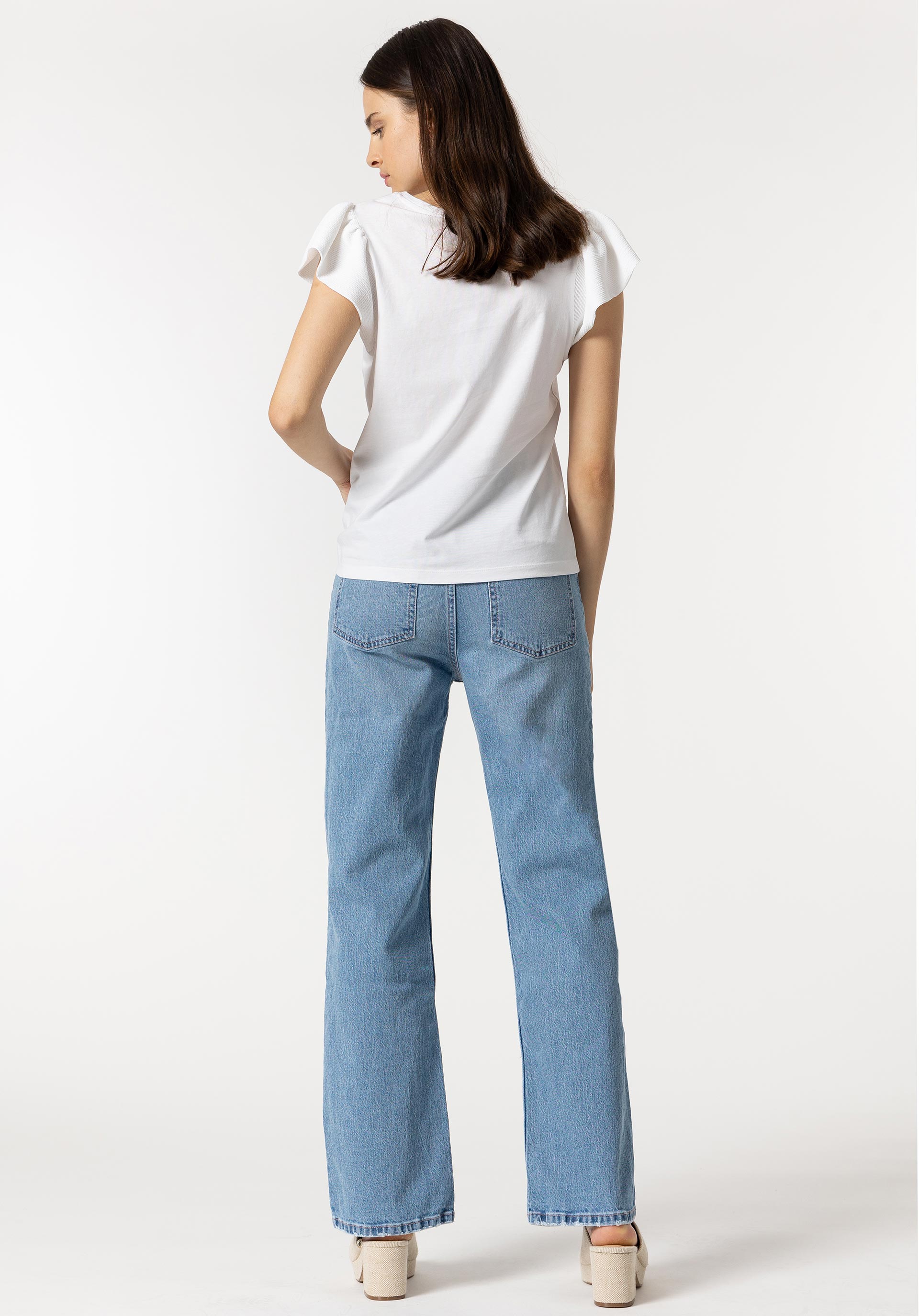 Jeans Bonnye Wide Leg Cintura Alta
