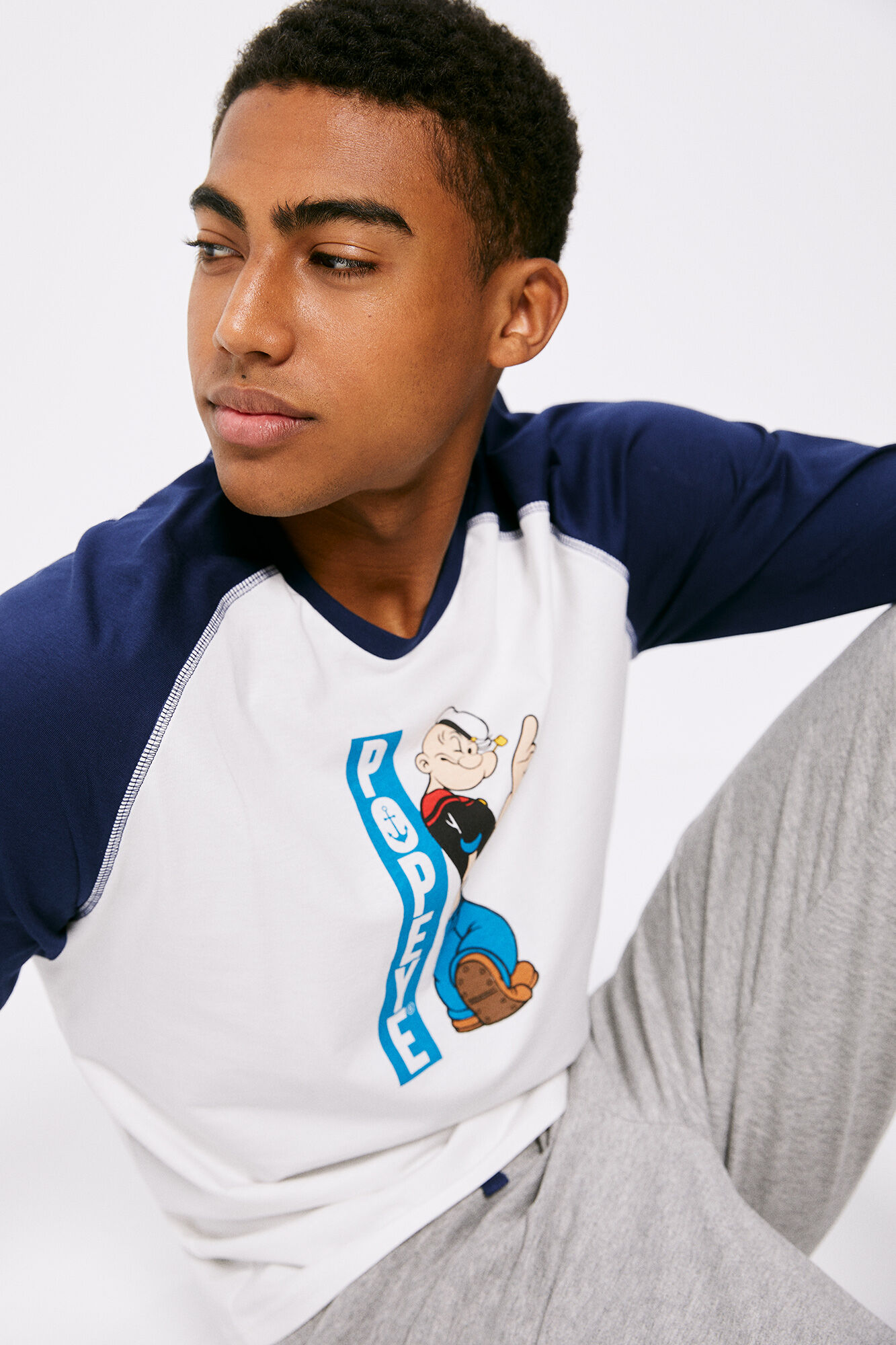 Pijama comprido Popeye™ - cinza médio