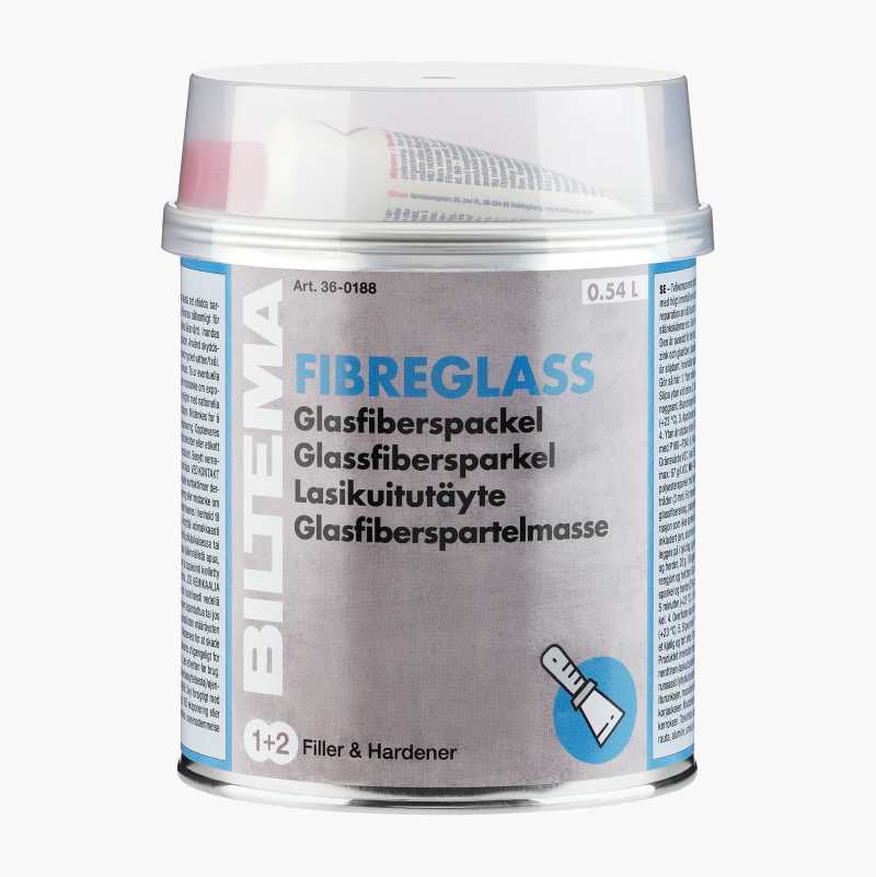 Glassfibersparkel, korte tråder, 0,54 l