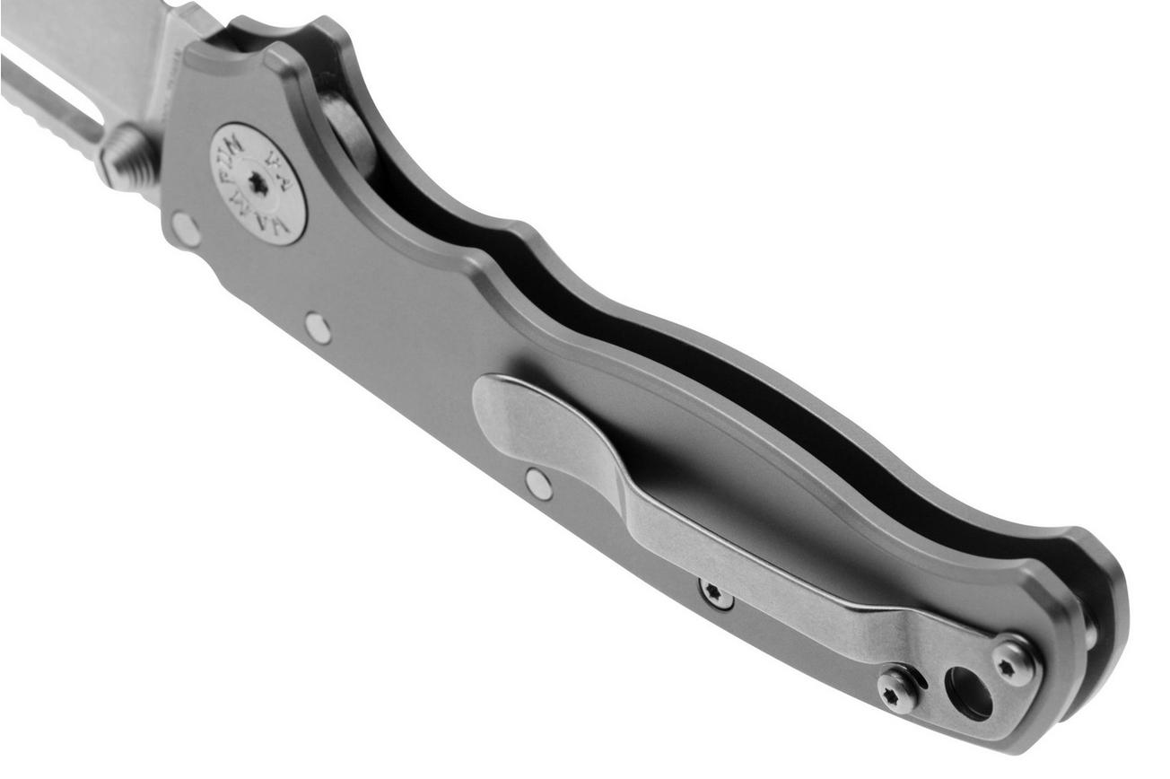 Demko Knives AD20.5 Shark-Lock CPM 20CV Clip Point AD205-20CV-TI-CP Smooth Titanium, zakmes