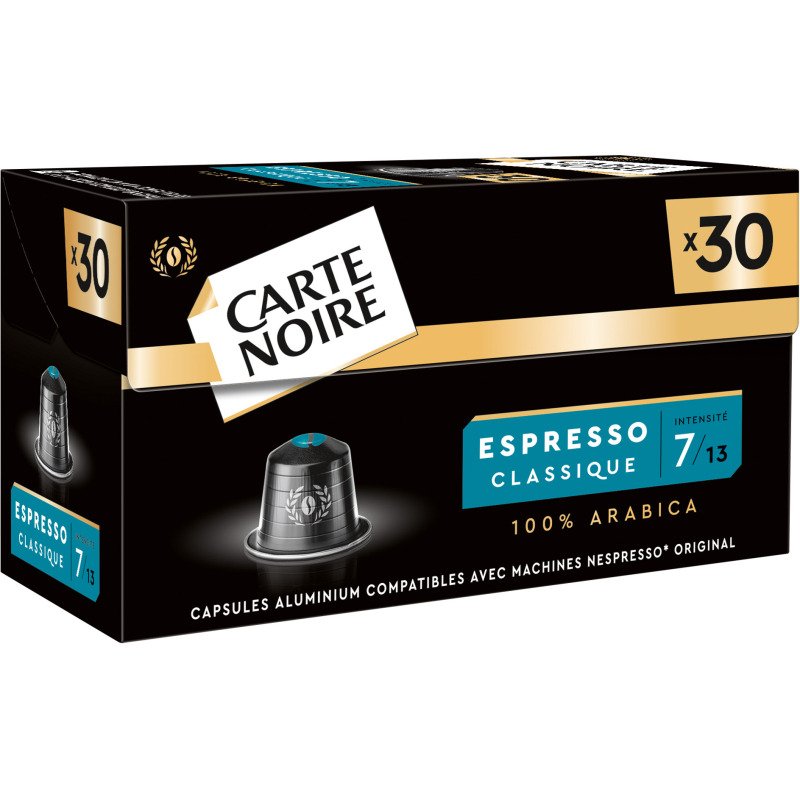 Capsules de café Carte Noire Classique N° 7 - Boîte de 30