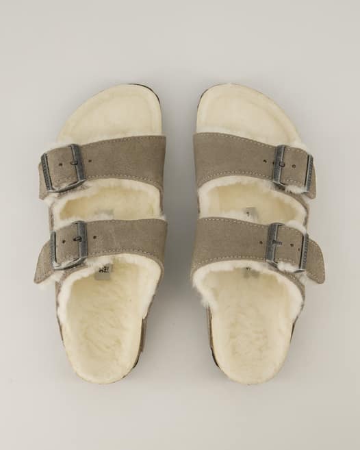 Birkenstock Arizona Shearling Hausschuhe in Grau