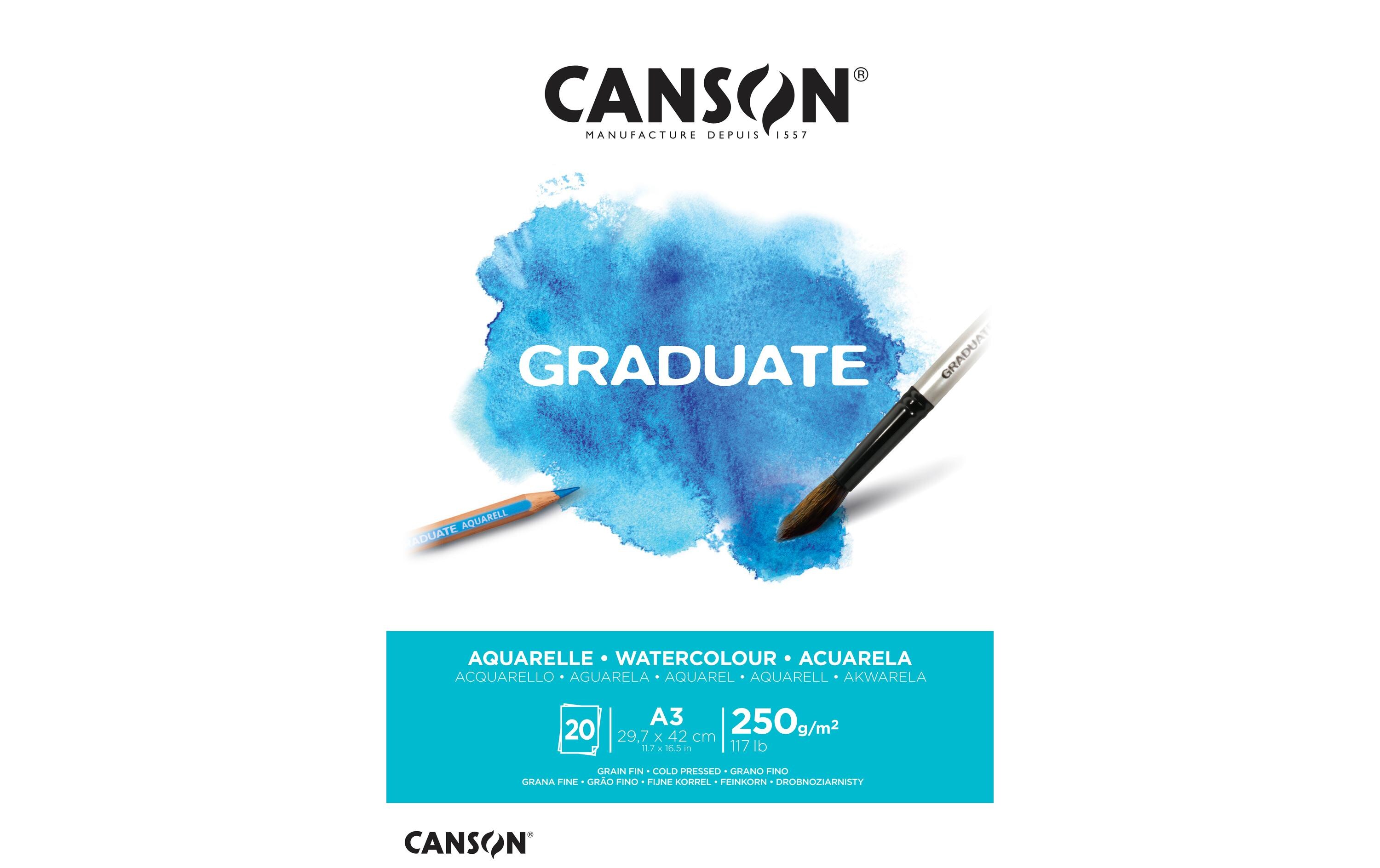 Aquarellblock Graduate A3, 20 BlattZeichenblock