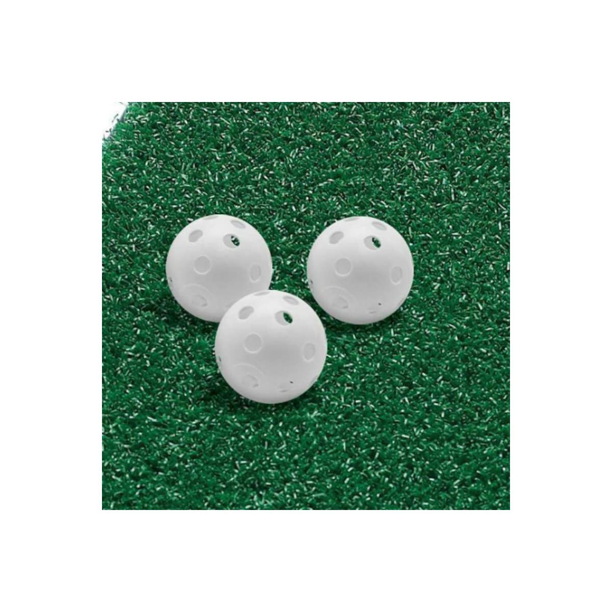 Treningsgolfballer med hull 10-pakning Hvit