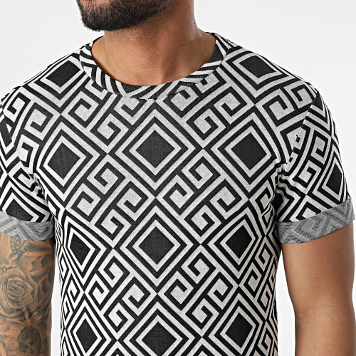 Tee Shirt Oversize UY813 Blanc Noir
