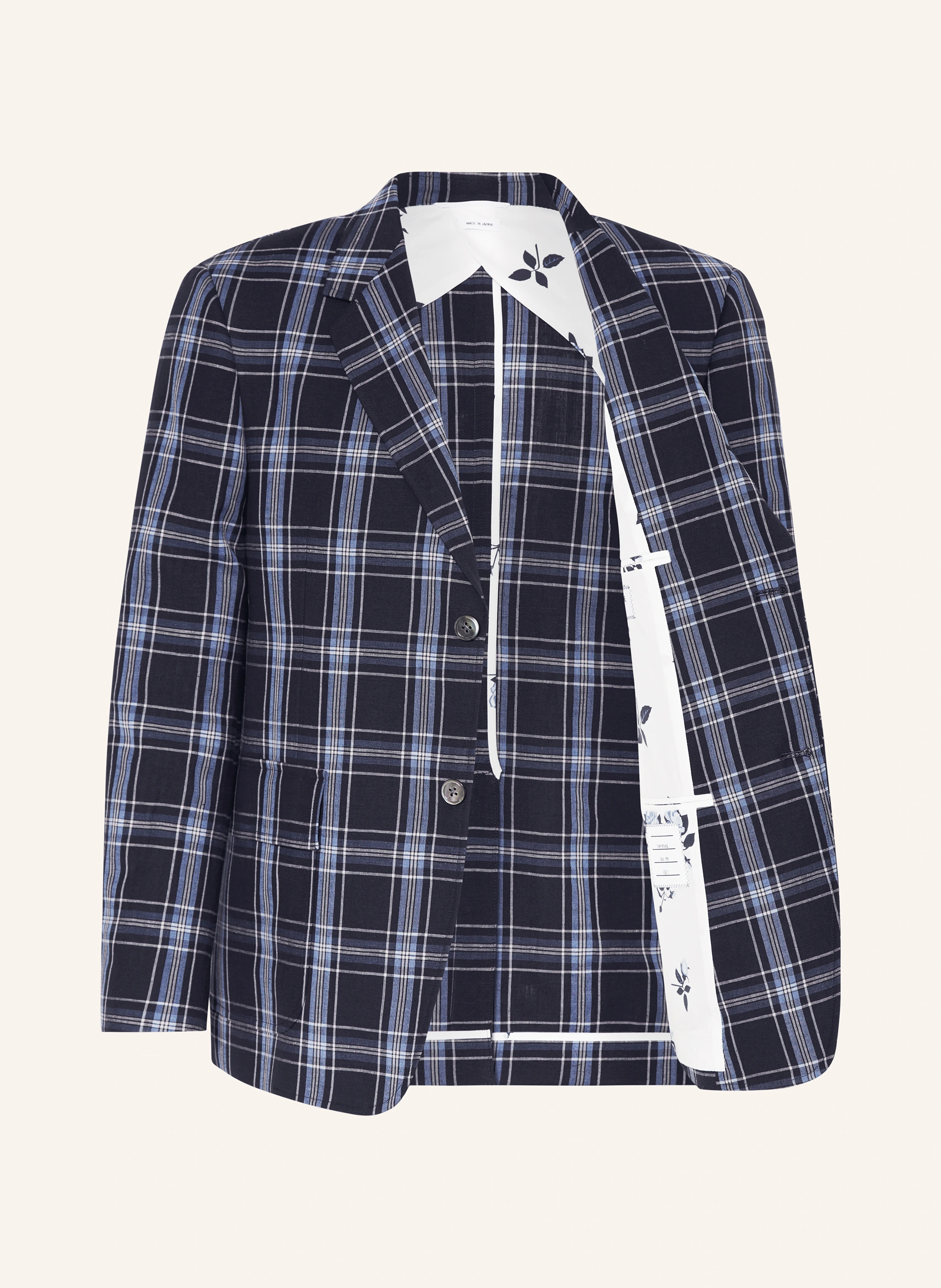 THOM BROWNE. Sakko Regular Fit mit Leinen