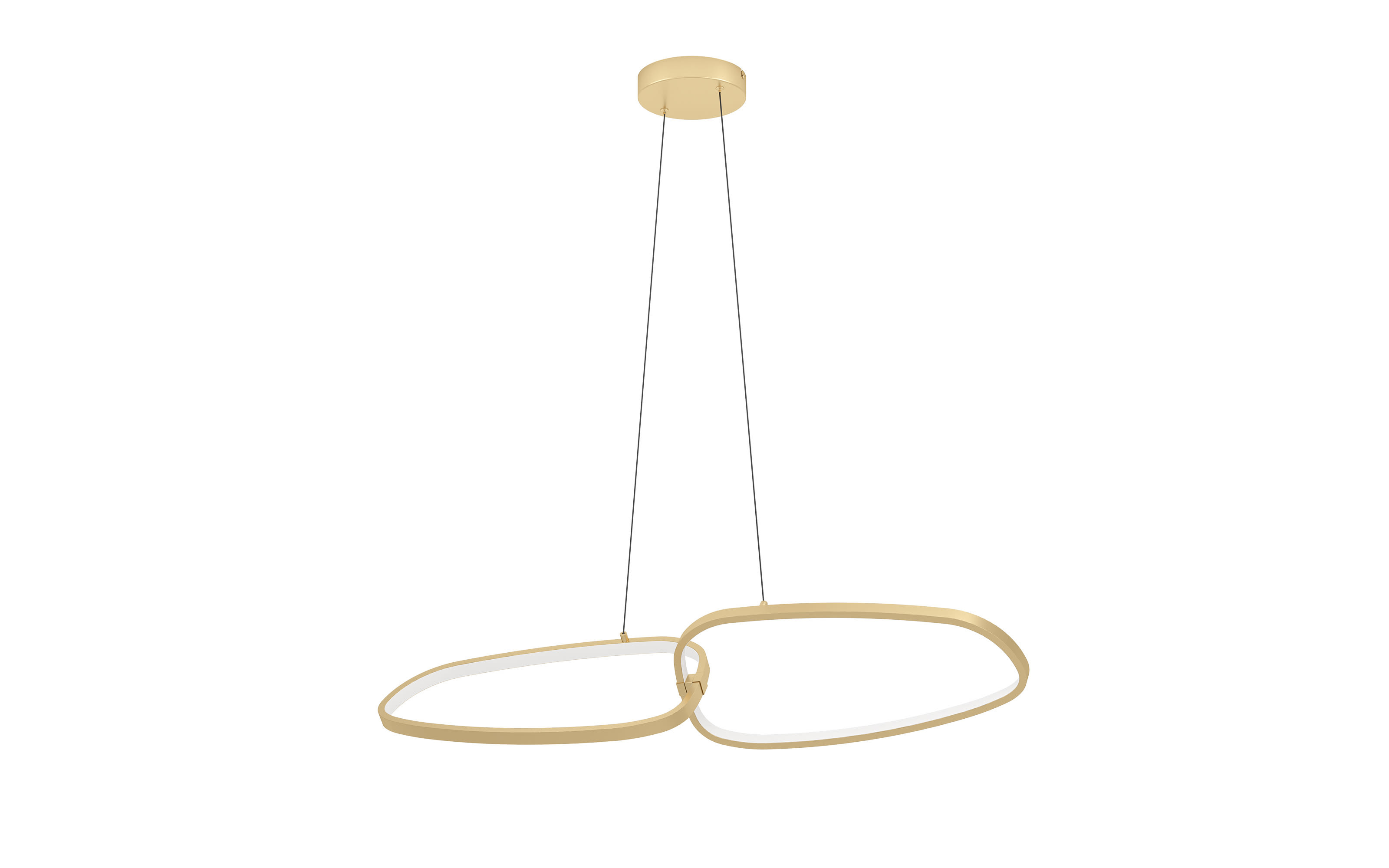 LED-Pendelleuchte LODOSA, messing/weiß, inkl. Dimmfunktion