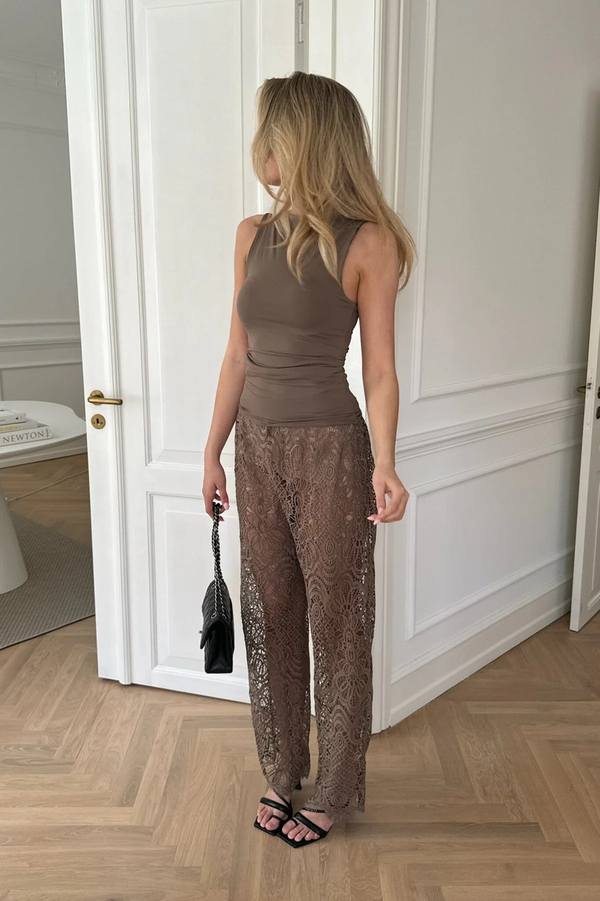 BYIC Zhannaic Pants mhl mocca heavy lace