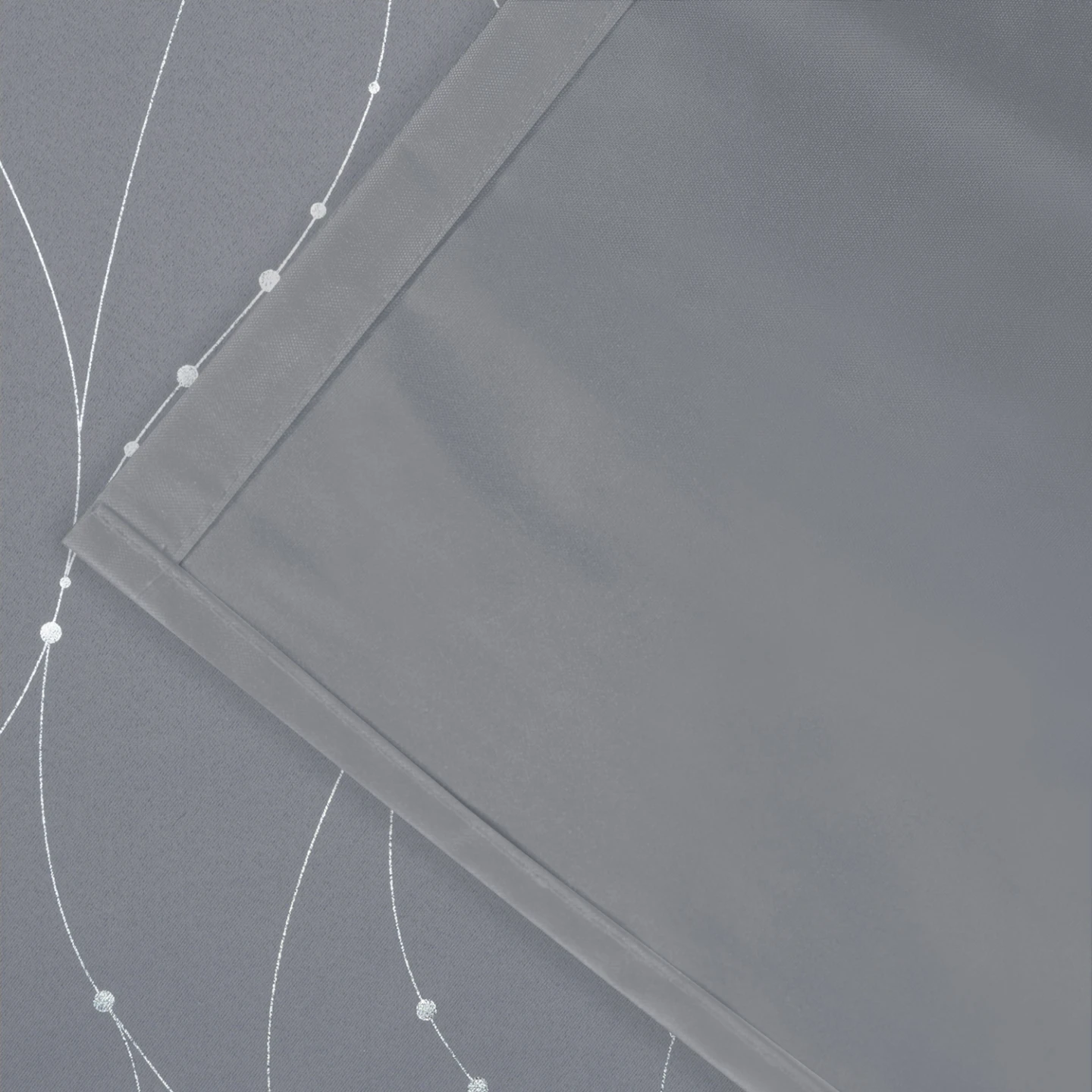 Lot de 2 rideaux thermiques gris anthracite motif courbe 140x240 cm