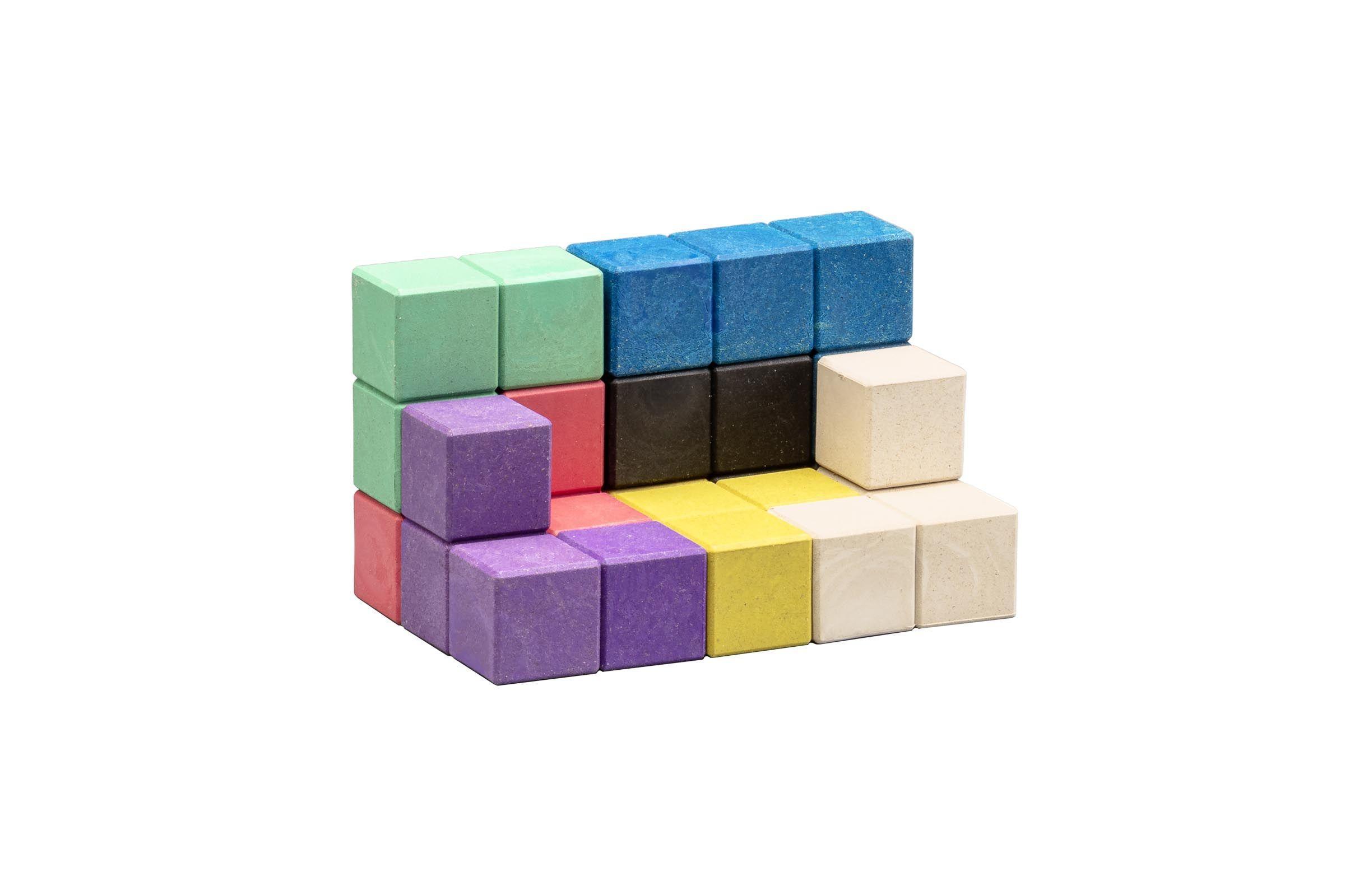 SOMA - Würfel, 7 farbige Elemente aus RE-Wood®