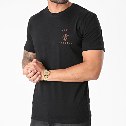 Tee Shirt Chest Logo Noir Rouge