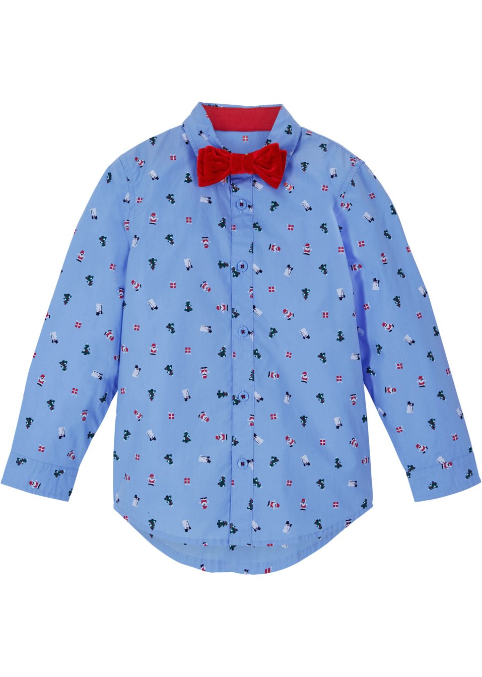 Chemise garçon manches longues avec nœud papillon (Ens. 2 pces.)
