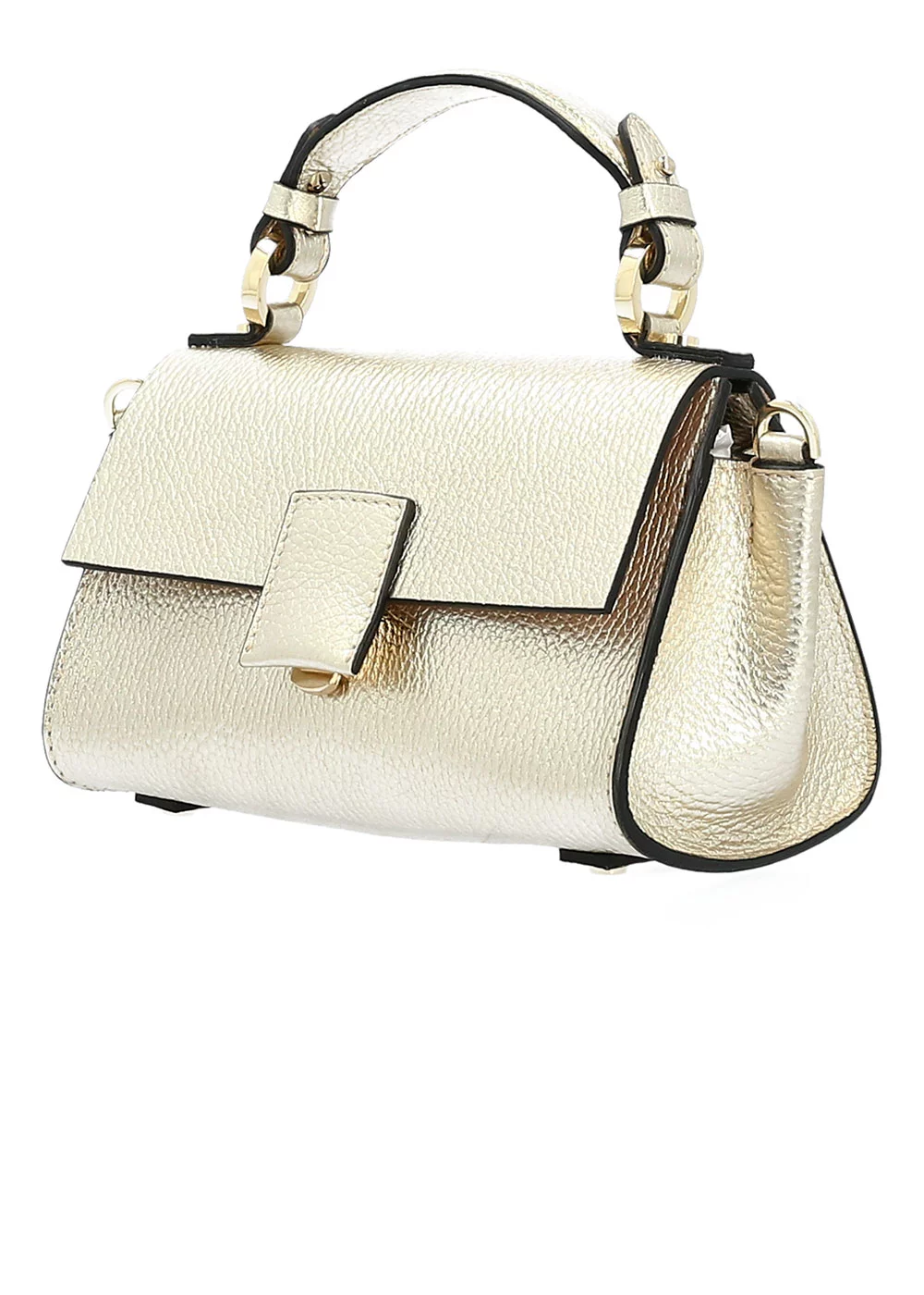 MINI SAC CLEMENTINE METALLISE DORE