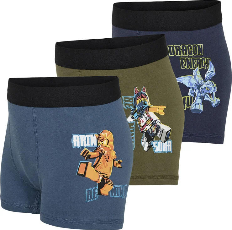 LEGO kidswear-LEGO børnetøj LWARIS 704 - 3-PACK BOXERS Middle blue