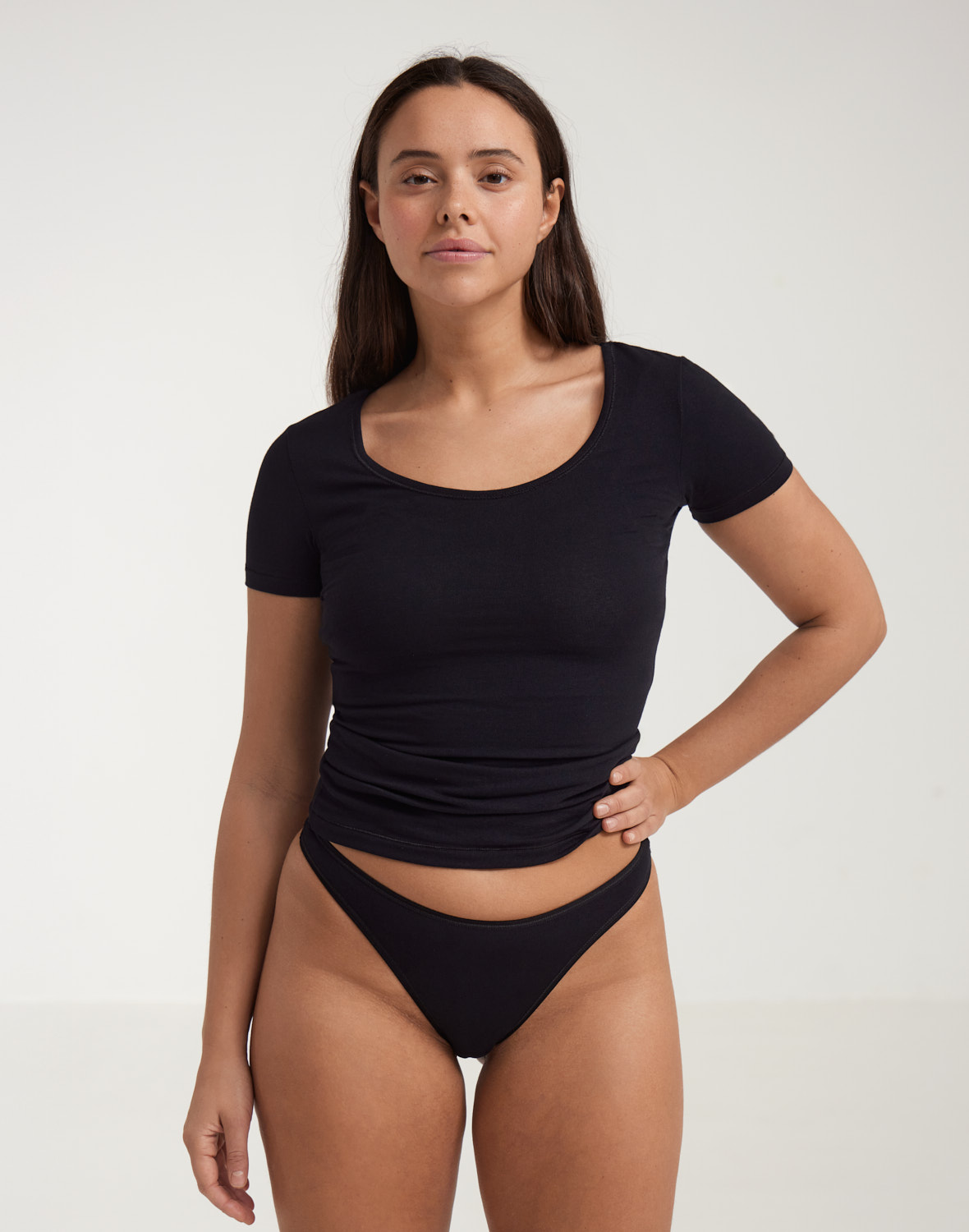 String met hoge taille van katoen voor dames (3 stuks)