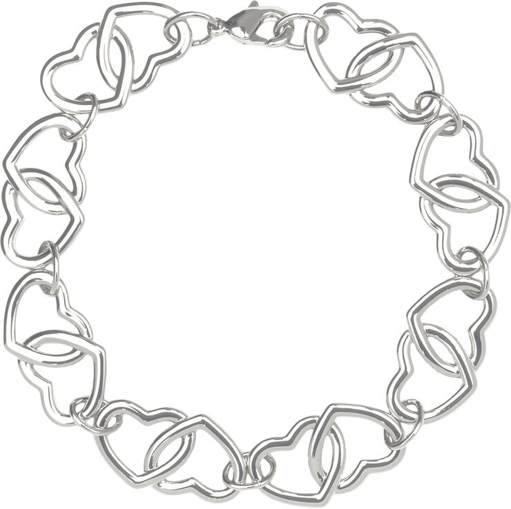 The Good Statement SMALL HEART LINK BRACELET / SILVER Silver