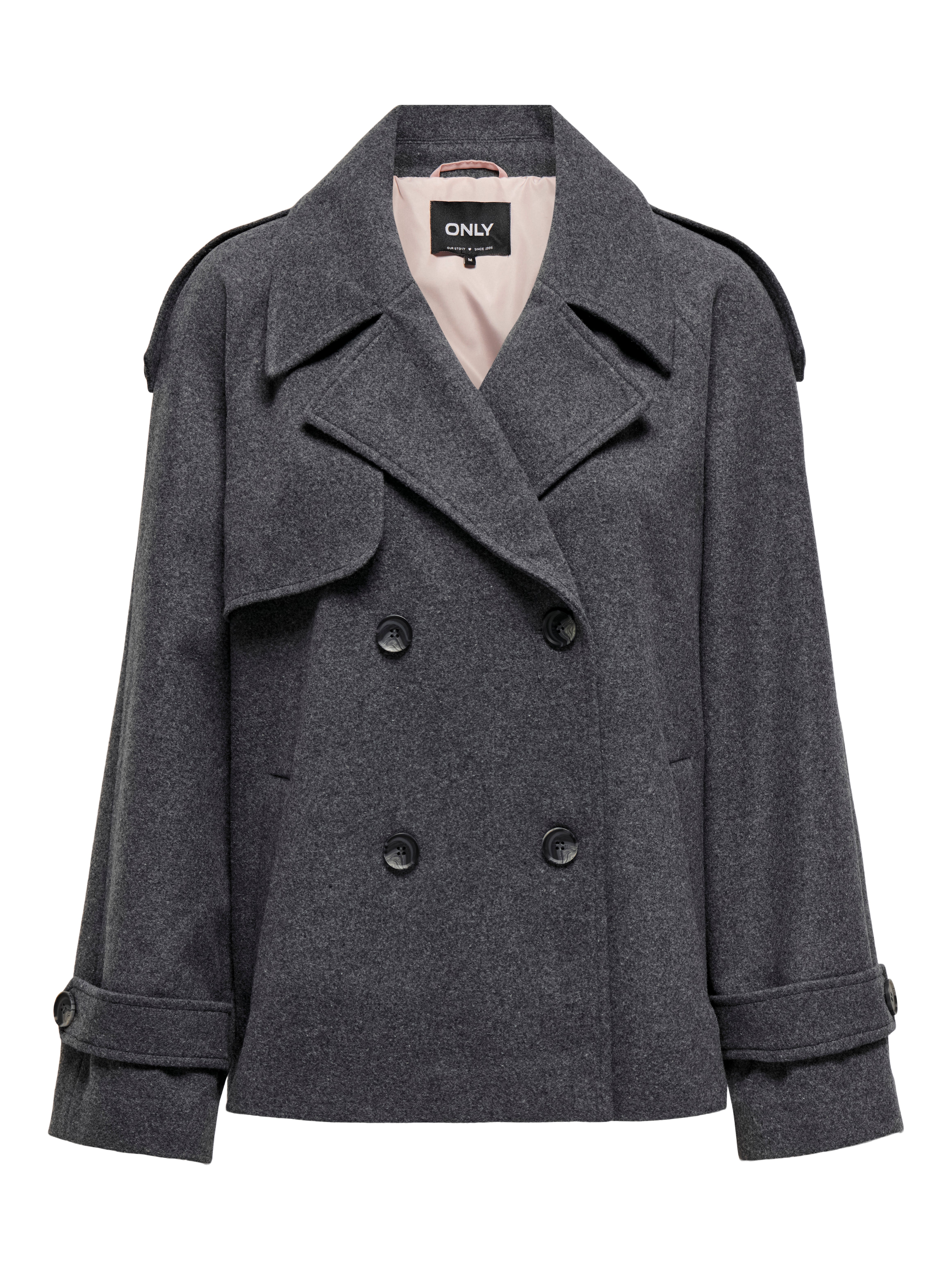 ONLMAISY Trenchcoat Dark Grey Melange