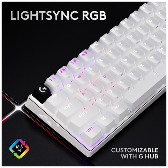 Logitech G Pro X 60 gamingtastatur (hvid)