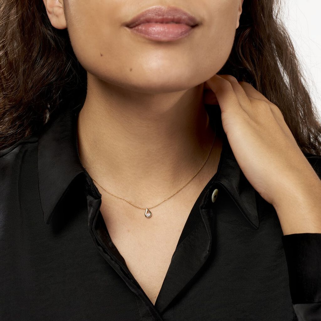 Collier Purete Or Jaune Diamant