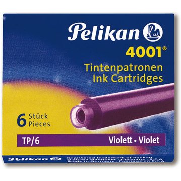 Cartouche pelikan courte standard violet étui 6 unités