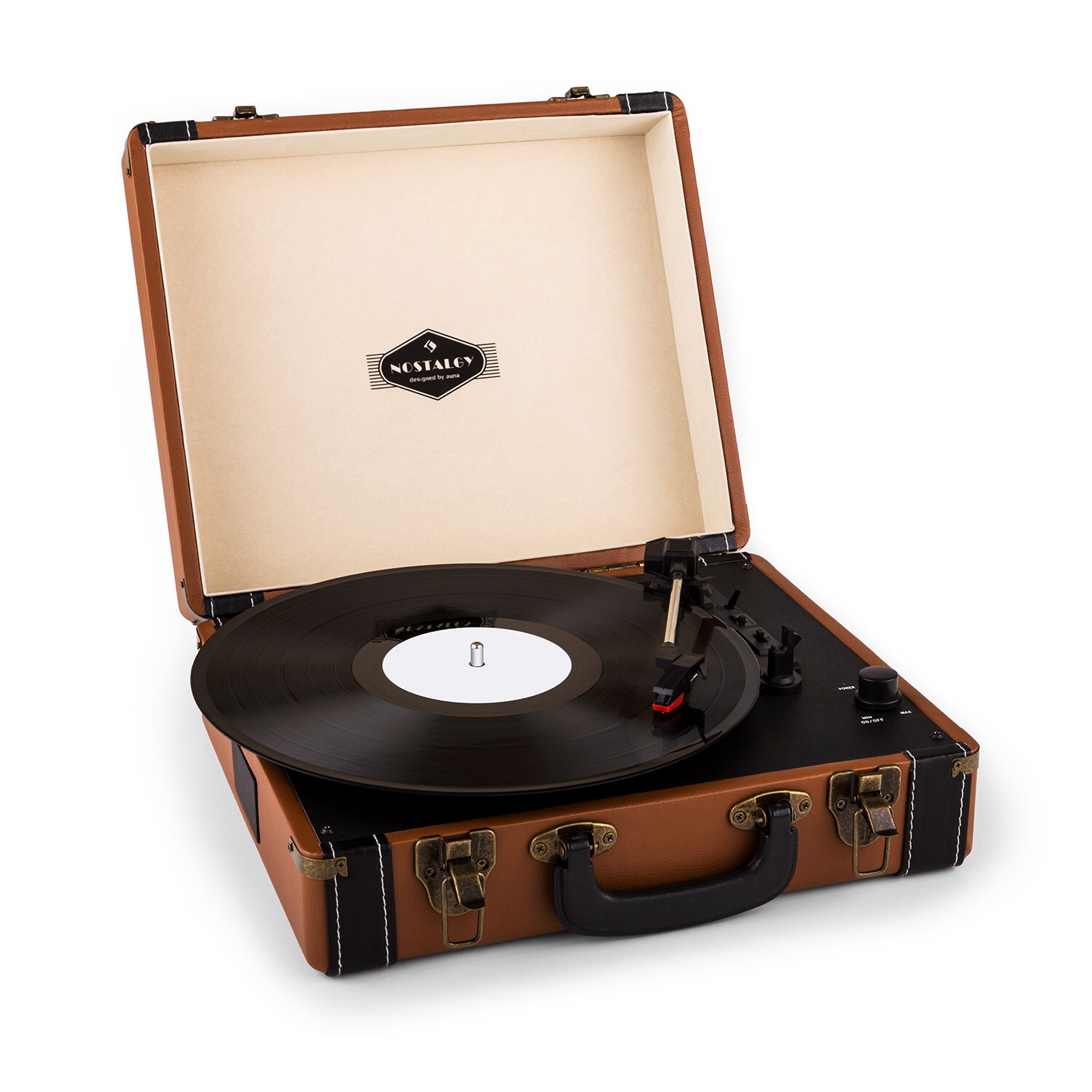 Jerry Lee Retro-Plattenspieler LP USB braun Braun