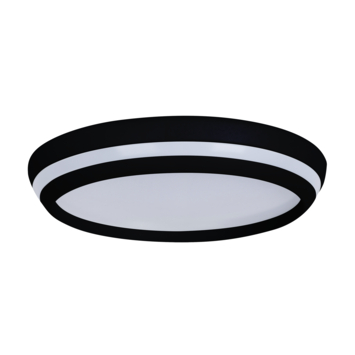 Lutec Connect slimme plafondlamp Cepa zwart Ø45cm 40W