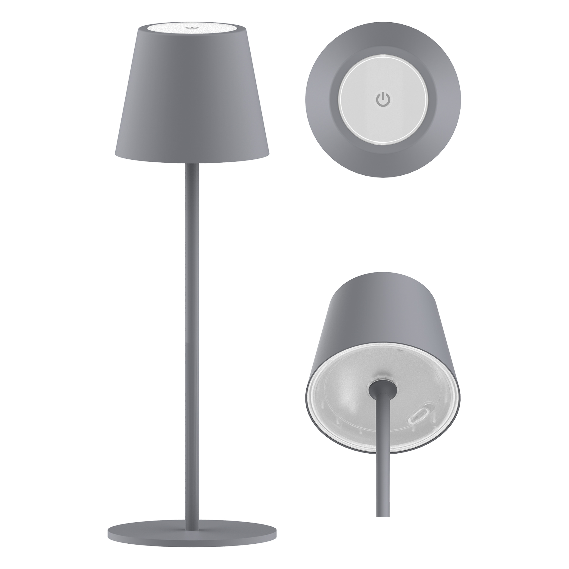 LED-RGB-Tischleuchte - grau - Touchdimmer