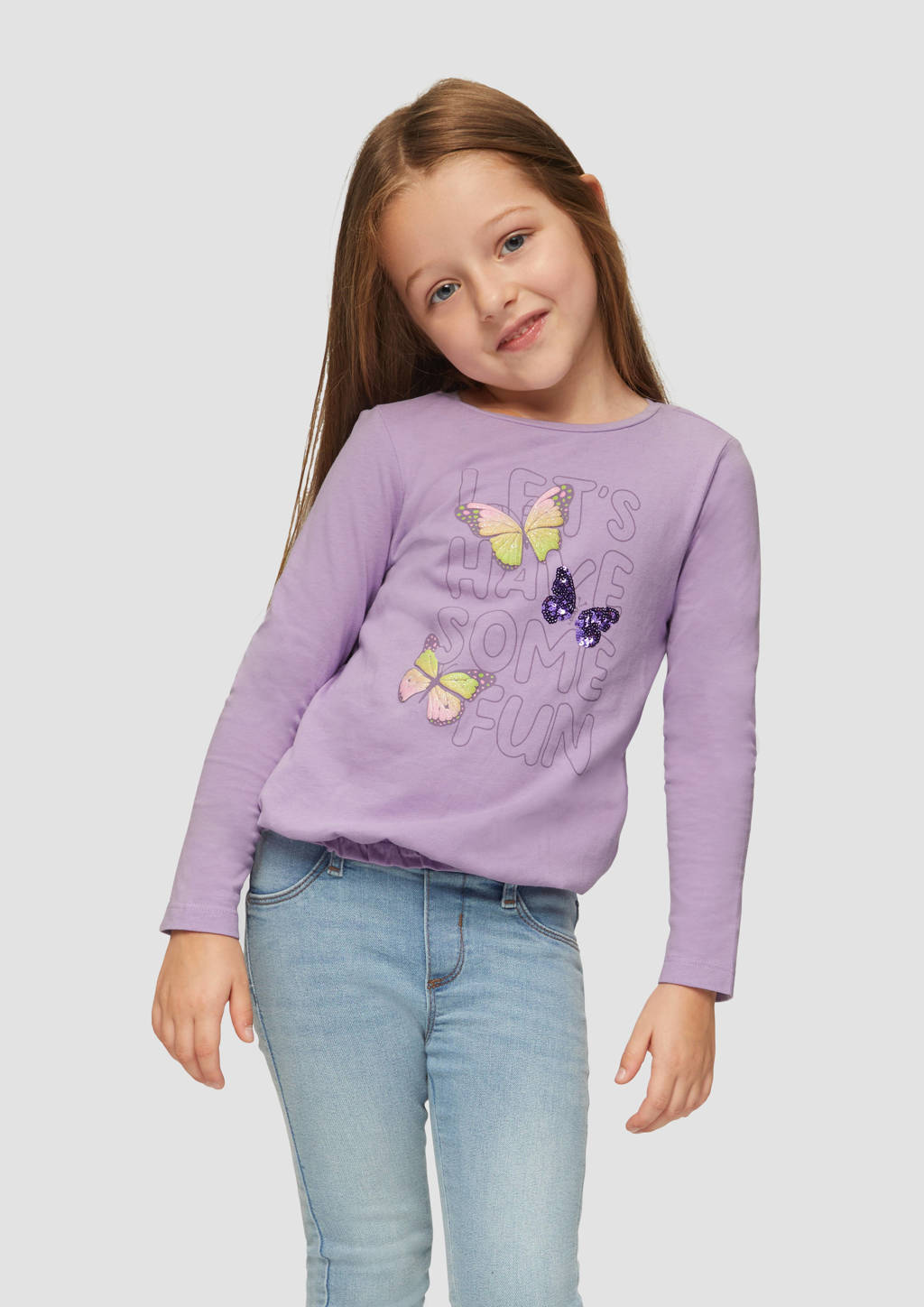 s.Oliver longsleeve met printopdruk lila
