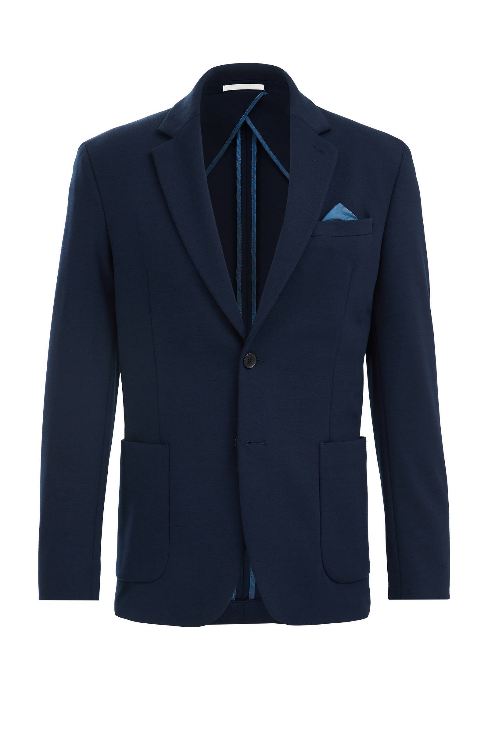 Van Gils slim fit colbert van polyester royal navy