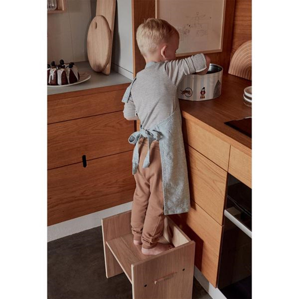 Gobi Forklæde White/Dusty Blue - OYOY → Luksusbaby.dk