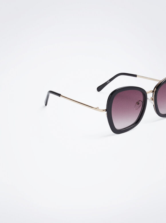 Óculos de Sol de Acetato - Preto