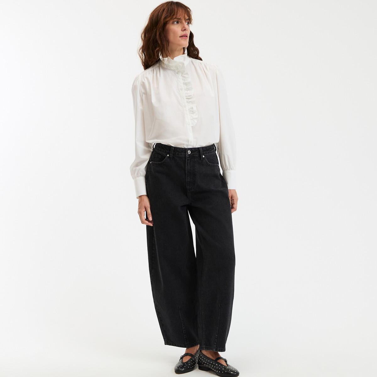 COLEÇÕES LA REDOUTE<br>Loss, afgeronde ballonjeans