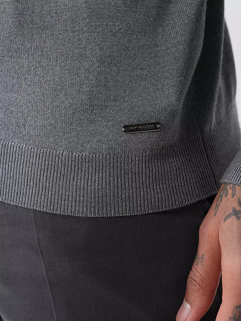 ROY ROBSON Rollkragenpullover grau