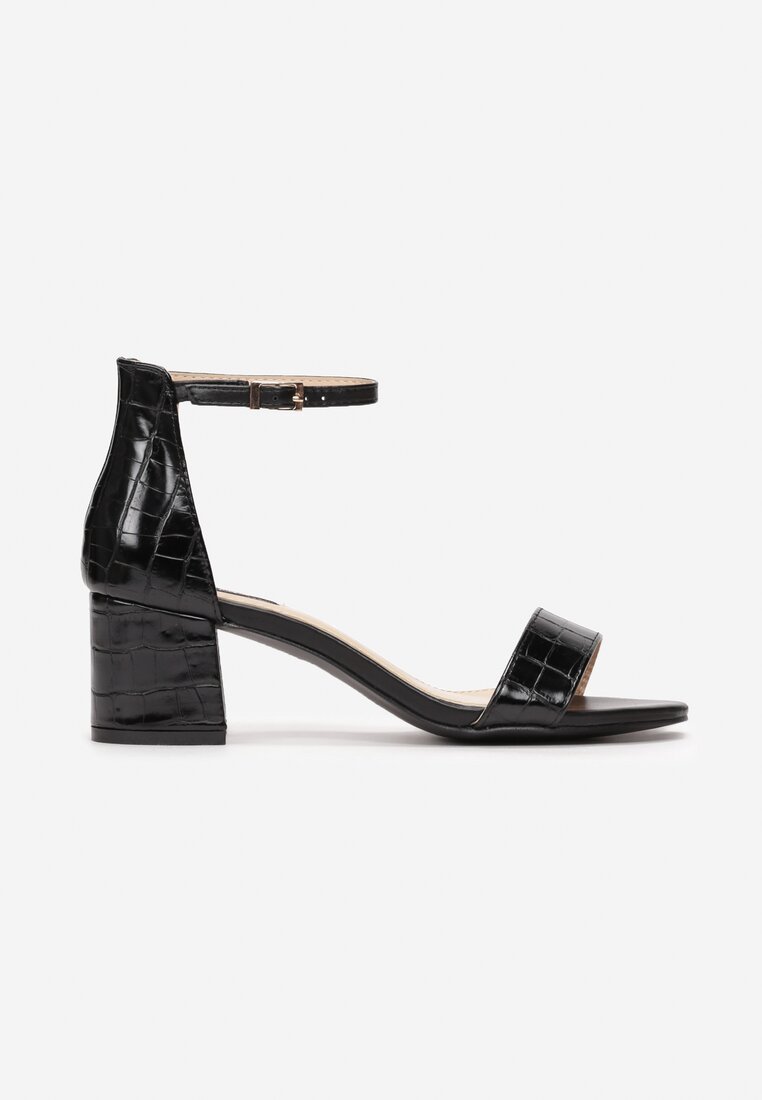 Sandales à talon épais noires Gracine